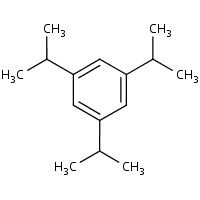 Triisopropylbenzene formula graphical representation