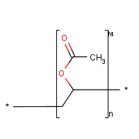 Polyvinyl acetate formula graphical representation