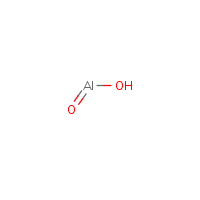 Aluminum hydroxide oxide formula graphical representation