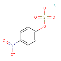 Potassium 4-nitrophenyl sulfate formula graphical representation