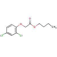 Butyl dichlorophenoxyacetate formula graphical representation