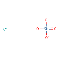 Potassium antimonate formula graphical representation