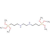 N,N'-Bis(3-(trimethoxysilyl)propyl)ethylenediamine formula graphical representation