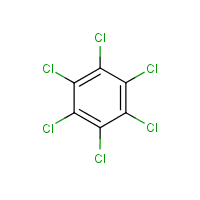 Hexachlorobenzene formula graphical representation