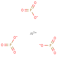 Aluminum metaphosphate formula graphical representation
