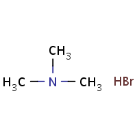 Trimethylammonium bromide formula graphical representation