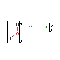 Yttrium chloride hexahydrate formula graphical representation