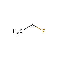 Fluoroethane formula graphical representation