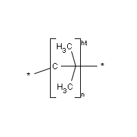 Propene, 2-methyl-, homopolymer formula graphical representation