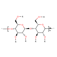Cellulose ethyl hydroxyethyl ether formula graphical representation
