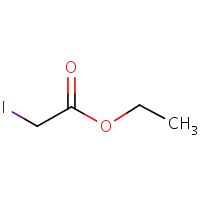 Ethyl iodoacetate formula graphical representation