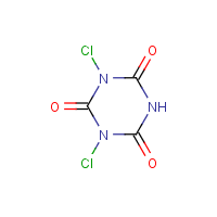 Dichloroisocyanuric acid formula graphical representation