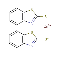 Zinc mercaptobenzothiazole formula graphical representation
