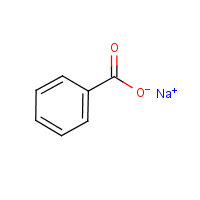 Sodium benzoate formula graphical representation