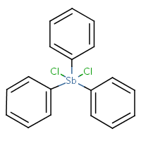 Triphenylantimony dichloride formula graphical representation