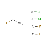 Dichlorotrifluoroethane formula graphical representation