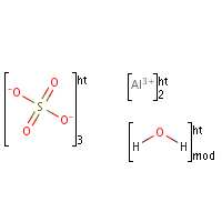 Aluminum sulfate hydrate formula graphical representation
