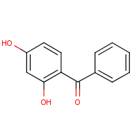 2,4-Dihydroxybenzophenone formula graphical representation