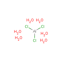 Aluminum chloride hexahydrate formula graphical representation
