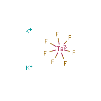 Potassium fluorotantalate formula graphical representation