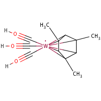 Mesitylenetungsten tricarbonyl formula graphical representation
