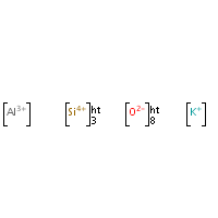 Potassium feldspar formula graphical representation