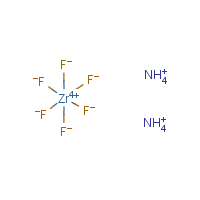 Zirconium ammonium fluoride formula graphical representation