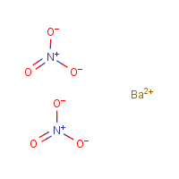 Barium nitrate formula graphical representation