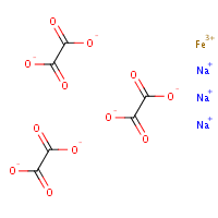 Trisodium trioxalatoferrate formula graphical representation