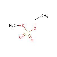 Sulfuric acid, ethyl methyl ester formula graphical representation
