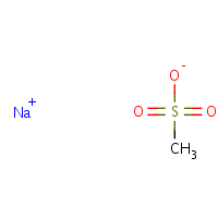 Sodium methanesulfonate formula graphical representation