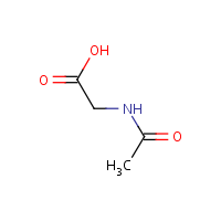 Aceturic acid formula graphical representation