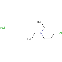 Diethylaminopropyl chloride, hydrochloride formula graphical representation