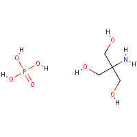 (2-Hydroxy-1,1-bis(hydroxymethyl)ethyl)ammonium dihydrogen phosphate formula graphical representation