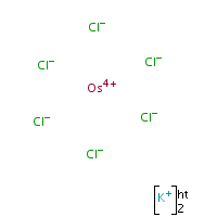 Potassium hexachloroosmate(IV) formula graphical representation