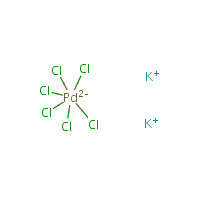 Potassium hexachloropalladate(IV) formula graphical representation
