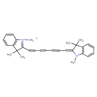 1,1',3,3,3',3'-Hexamethylindotricarbocyanine iodide formula graphical representation