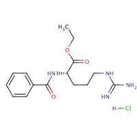 N-alpha-Benzoyl-L-arginine ethyl ester hydrochloride formula graphical representation