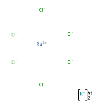 Potassium hexachlororuthenate(IV) formula graphical representation
