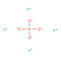 Potassium silicate formula graphical representation