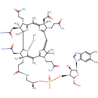 Hydroxocobalamin formula graphical representation
