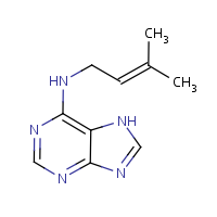 N(6)-(delta(2)-Isopentenyl)adenine formula graphical representation