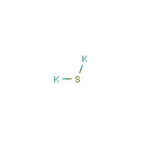 Potassium sulfide formula graphical representation