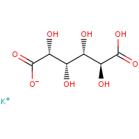 Potassium hydrogen glucarate formula graphical representation