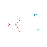 Potassium sulfite formula graphical representation