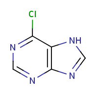 6-Chloropurine formula graphical representation