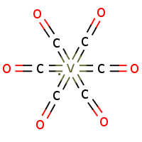 Vanadium hexacarbonyl formula graphical representation