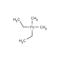 Diethyldimethyllead formula graphical representation