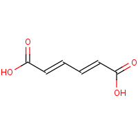 trans,trans-Muconic acid formula graphical representation