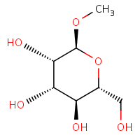 Methyl alpha-D-mannopyranoside formula graphical representation